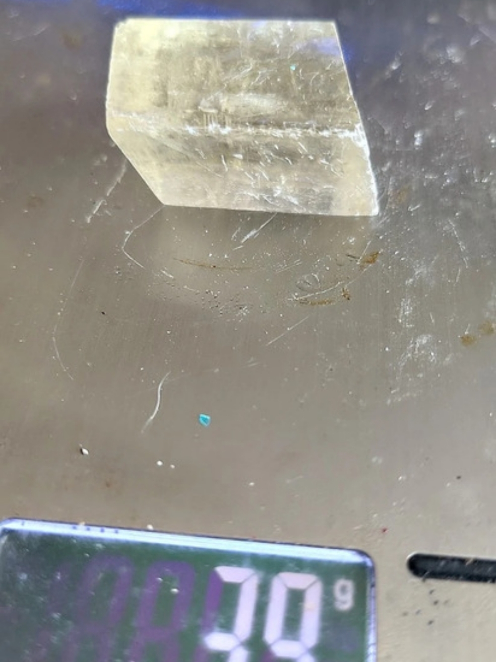 Raw Golden Optical Calcite Mineral Rhombohedron - 39 grams
